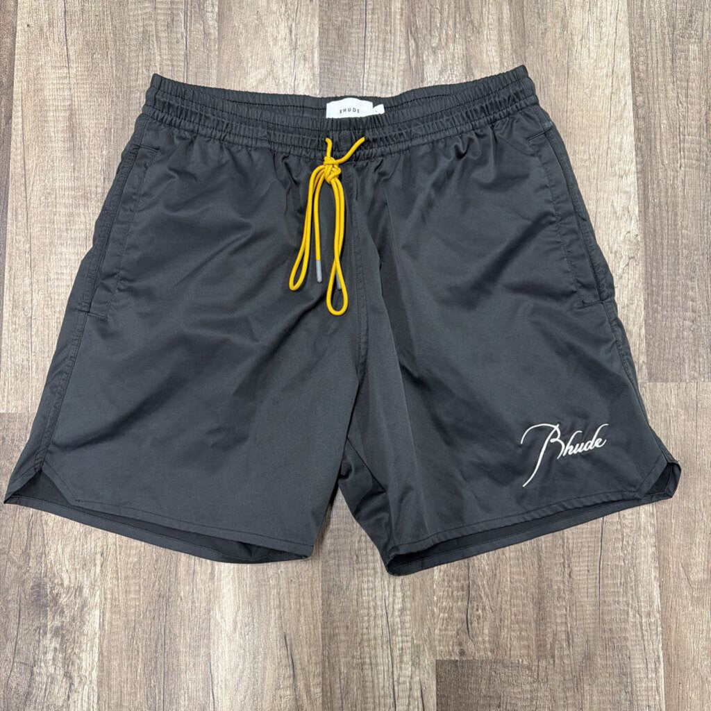 Rhude shorts small embroidered logo black