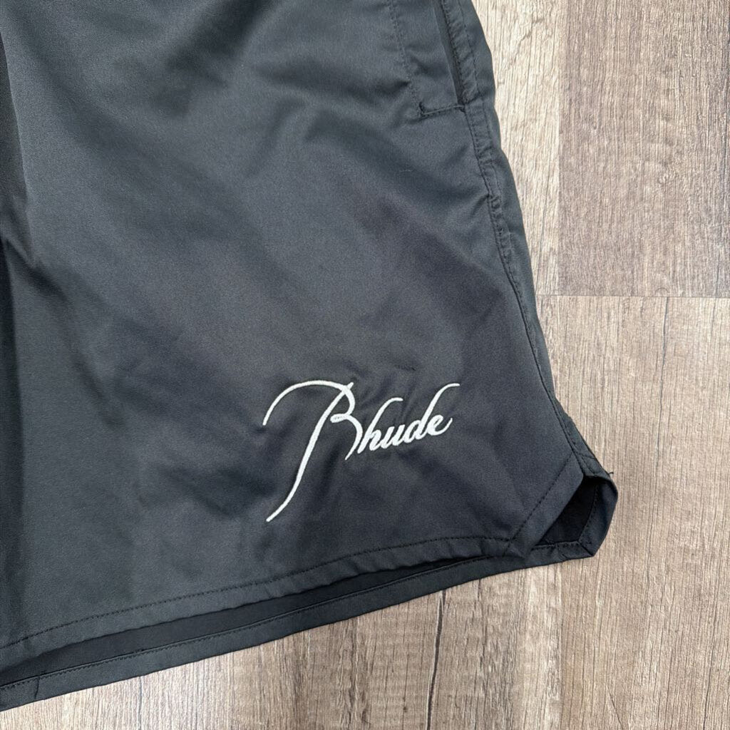 Rhude shorts small embroidered logo black