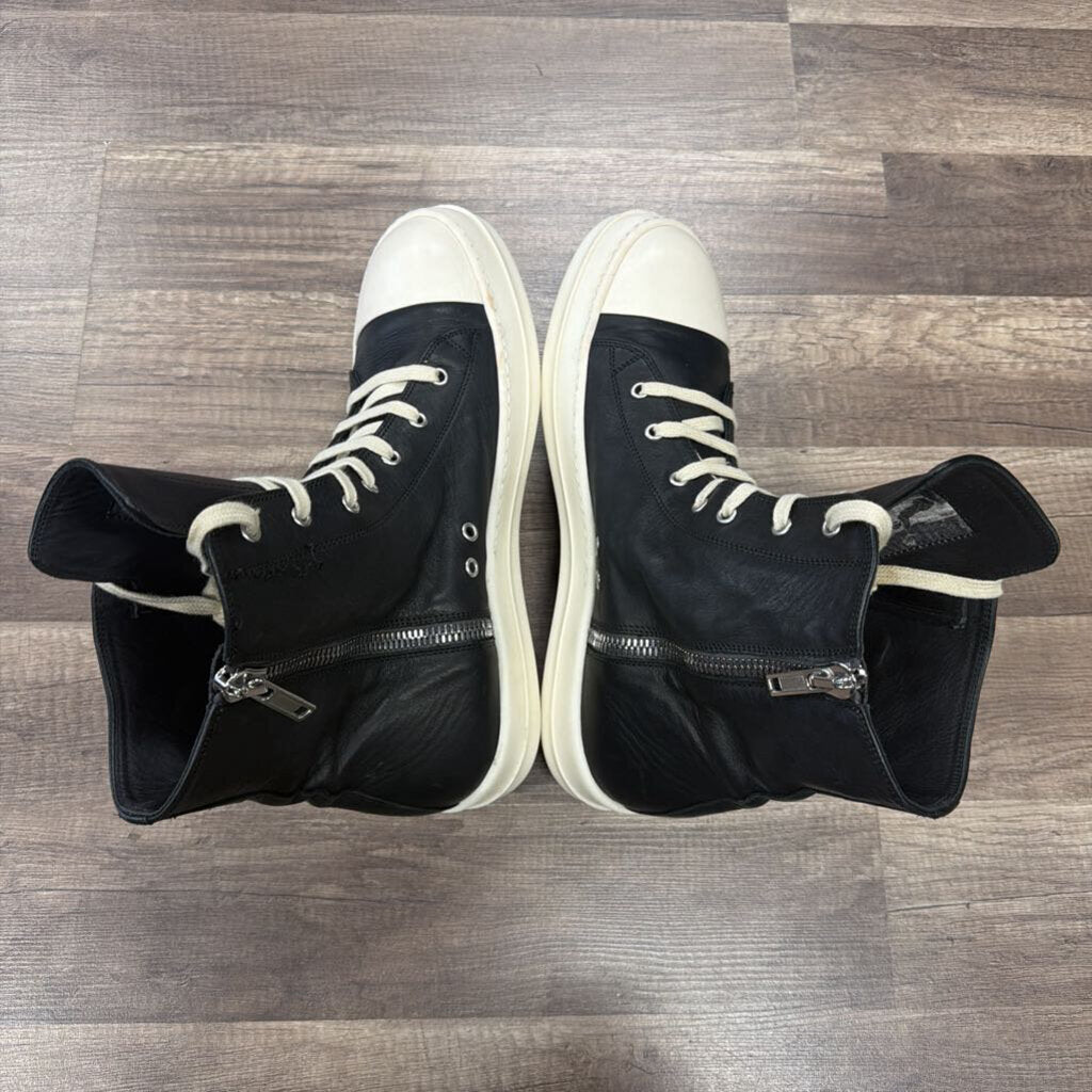 Rick owens hi ramone leather black