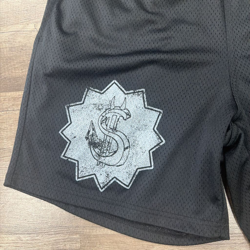 Saints Shorts Black White