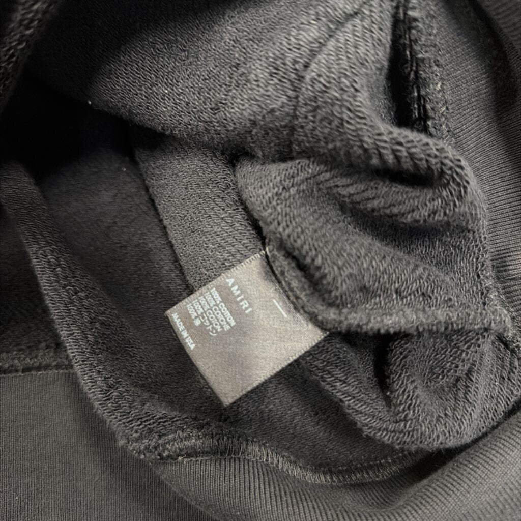 Amiri logo hoodie black