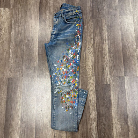 Amiri Jean Distressed Paint