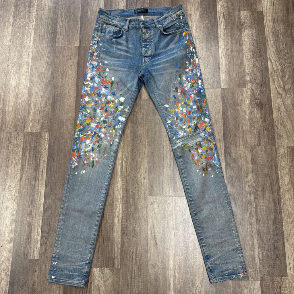 Amiri Jean Distressed Paint