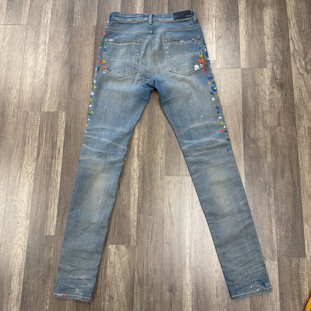 Amiri Jean Distressed Paint