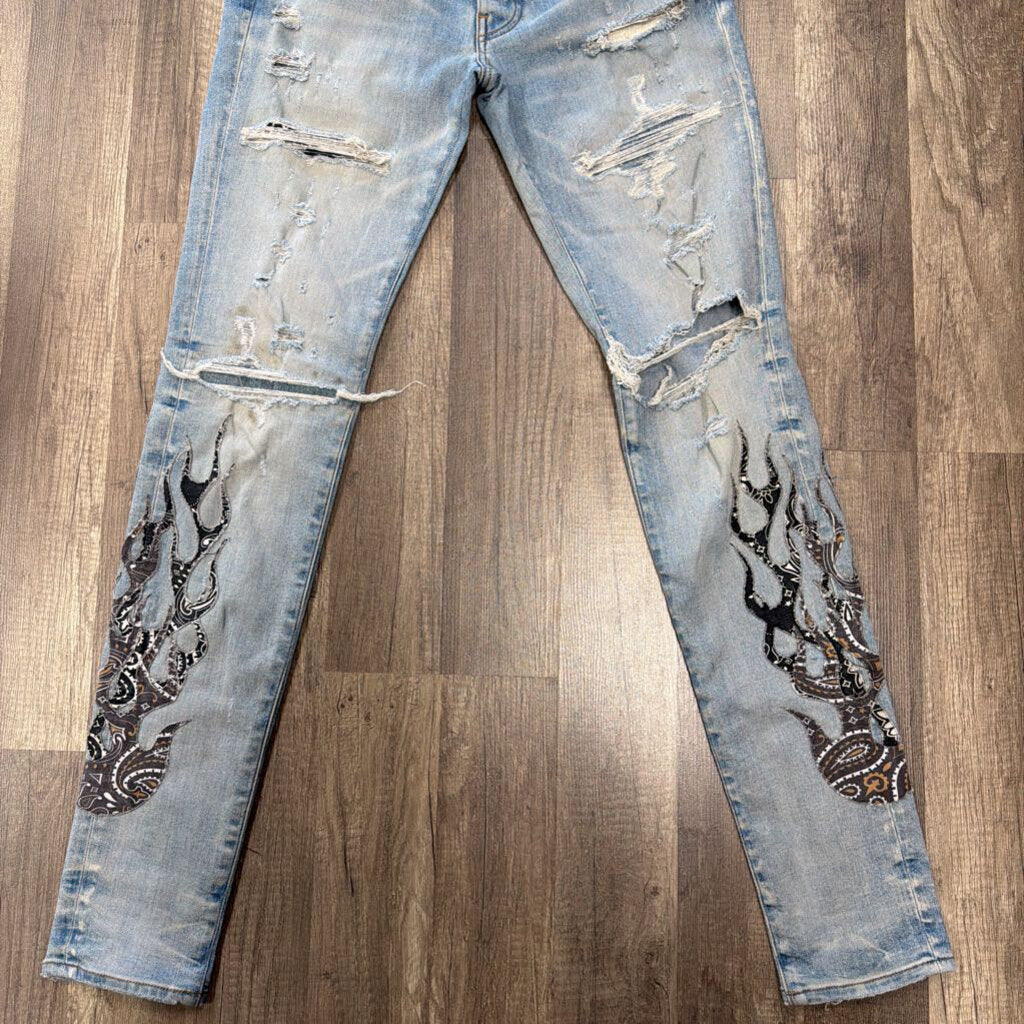 Amiri Jeans Blue/Black Flame