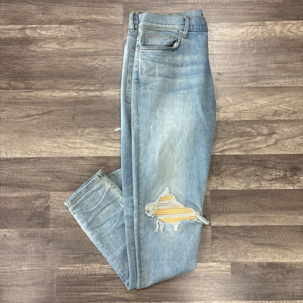 Amiri jean MX 1 yellow patch