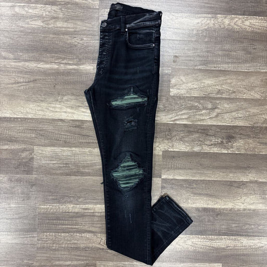 Amiri jean mx1 black green patch