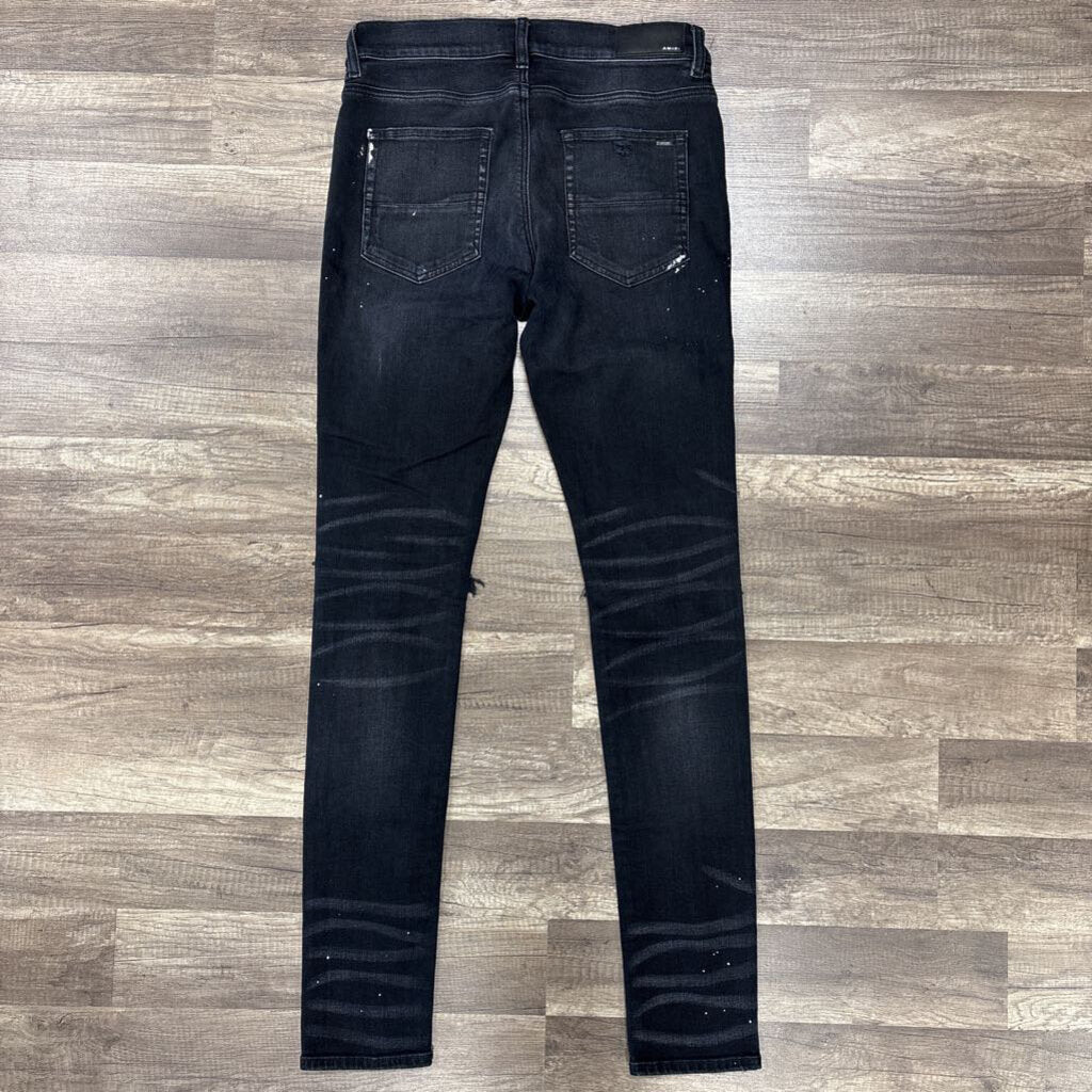 Amiri jean mx1 black brown flannel patch