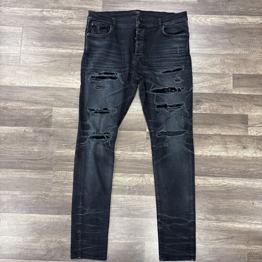 Amiri jean black thrasher black sparkle