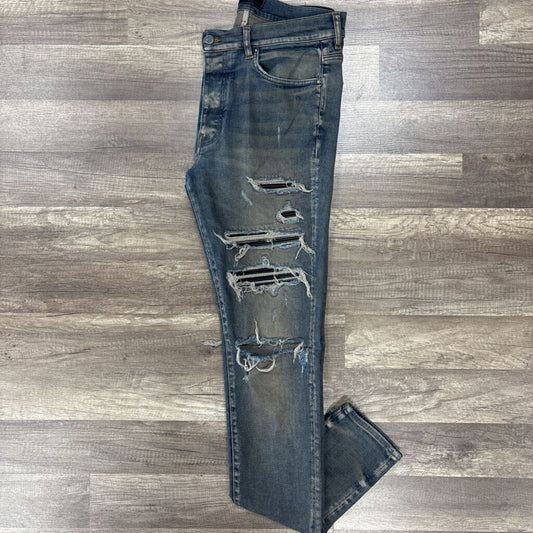Amiri Jean mx1 blue/grey thrasher black patch