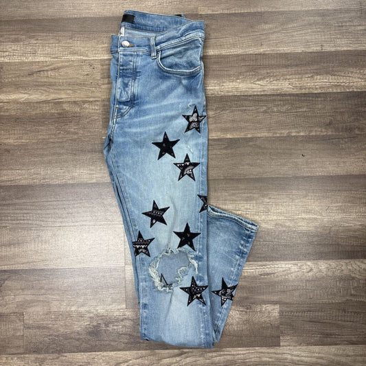 Amiri Jean bandana star patchwork