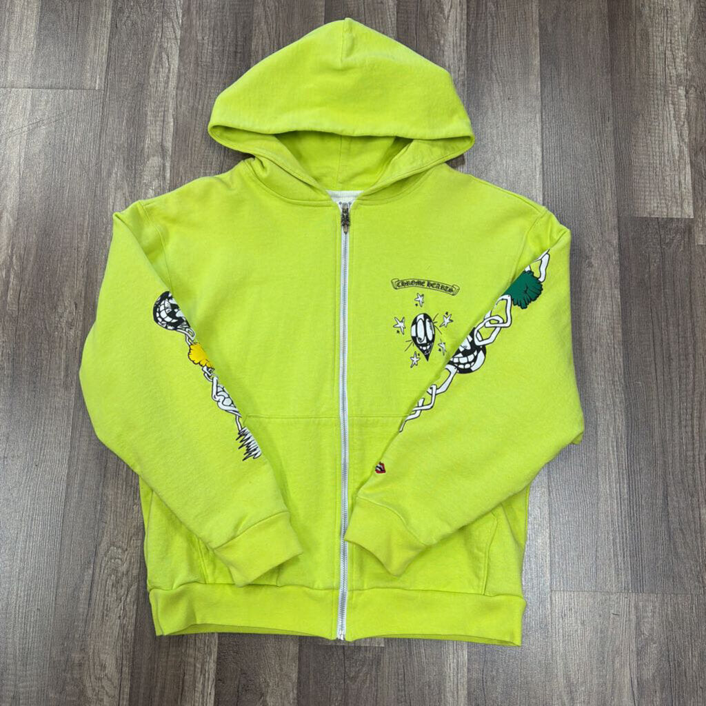 Chrome Hearts Matty boy zip up neon yellow