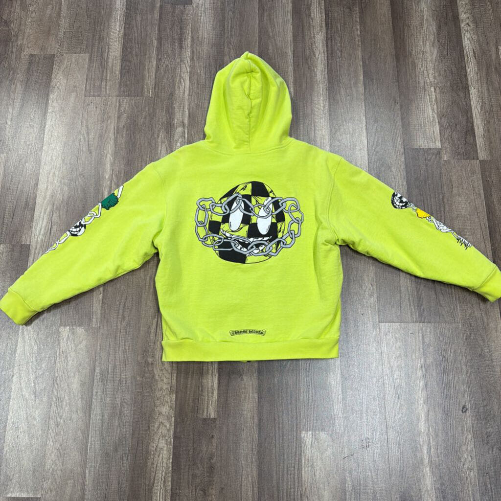 Chrome Hearts Matty boy zip up neon yellow