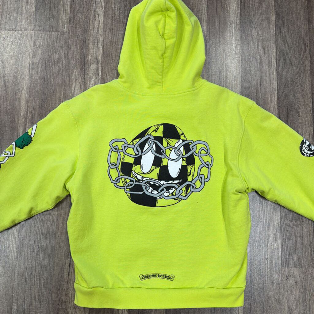 Chrome Hearts Matty boy zip up neon yellow