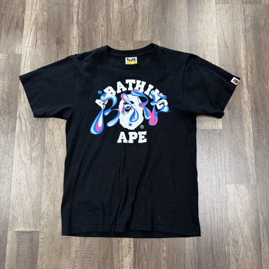 Bape Shirt Blue/Pink Logo
