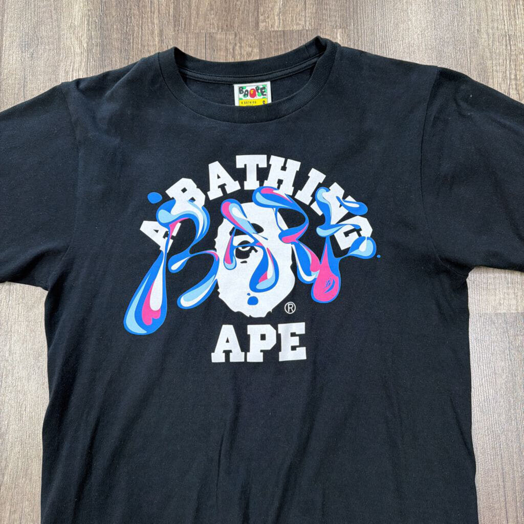 Bape Shirt Blue/Pink Logo