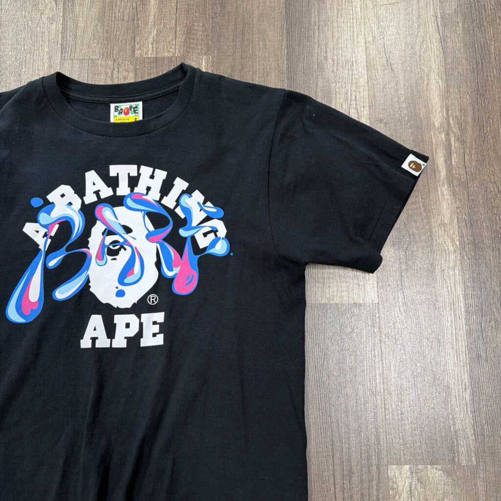 Bape Shirt Blue/Pink Logo
