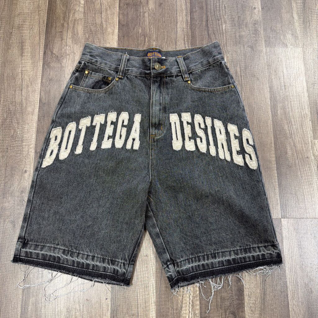 Bottega Desires Grey Jean Shorts