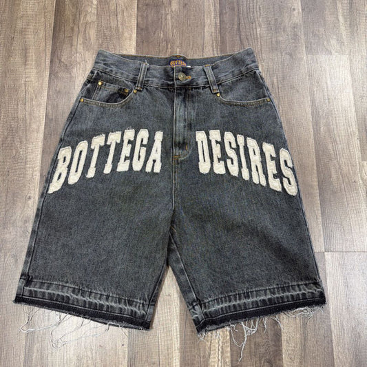 Bottega Desires Grey Jean Shorts