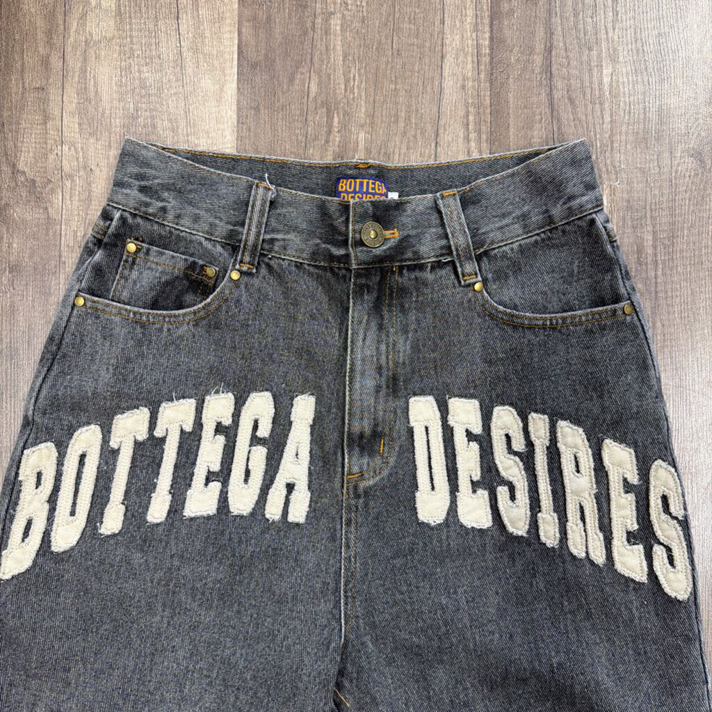 Bottega Desires Grey Jean Shorts
