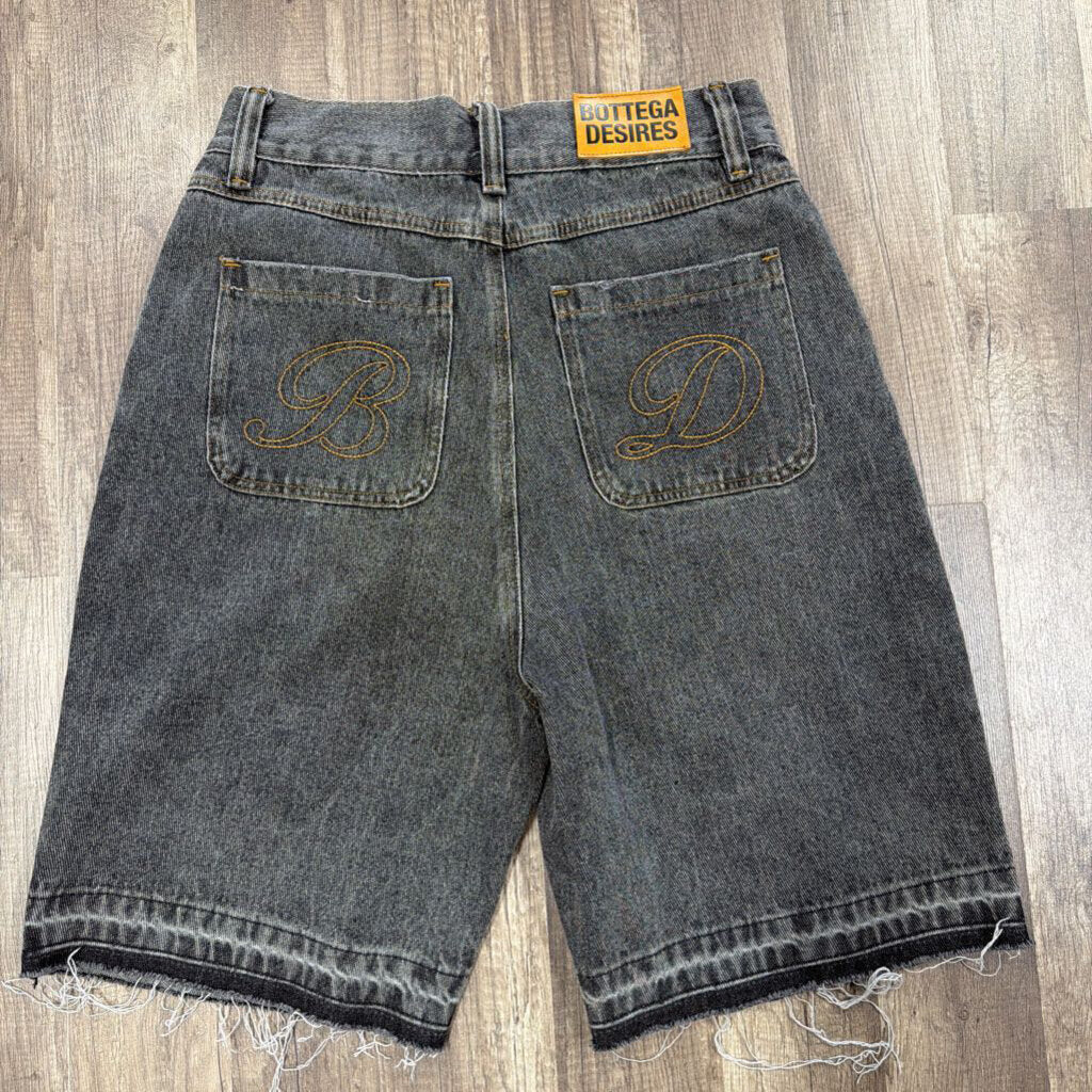 Bottega Desires Grey Jean Shorts