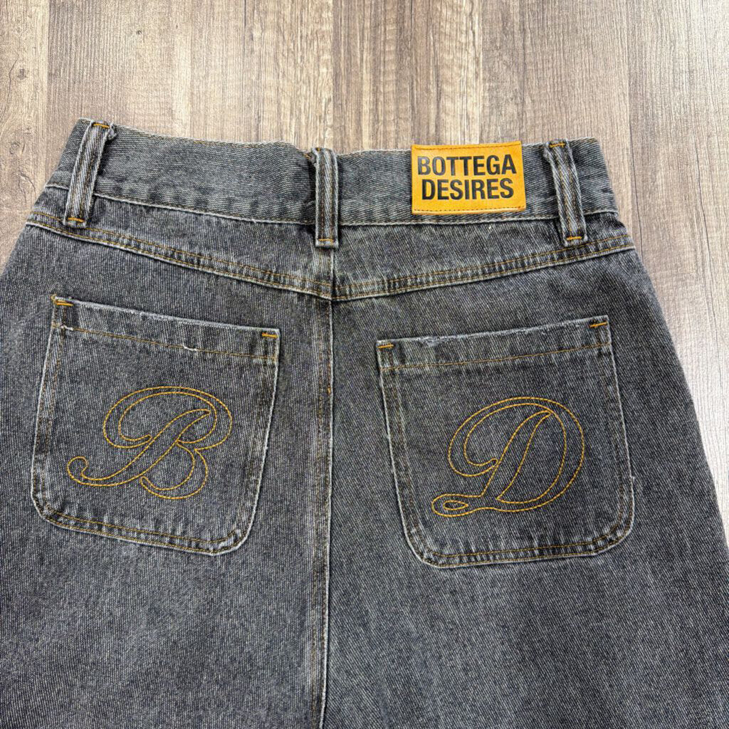 Bottega Desires Grey Jean Shorts