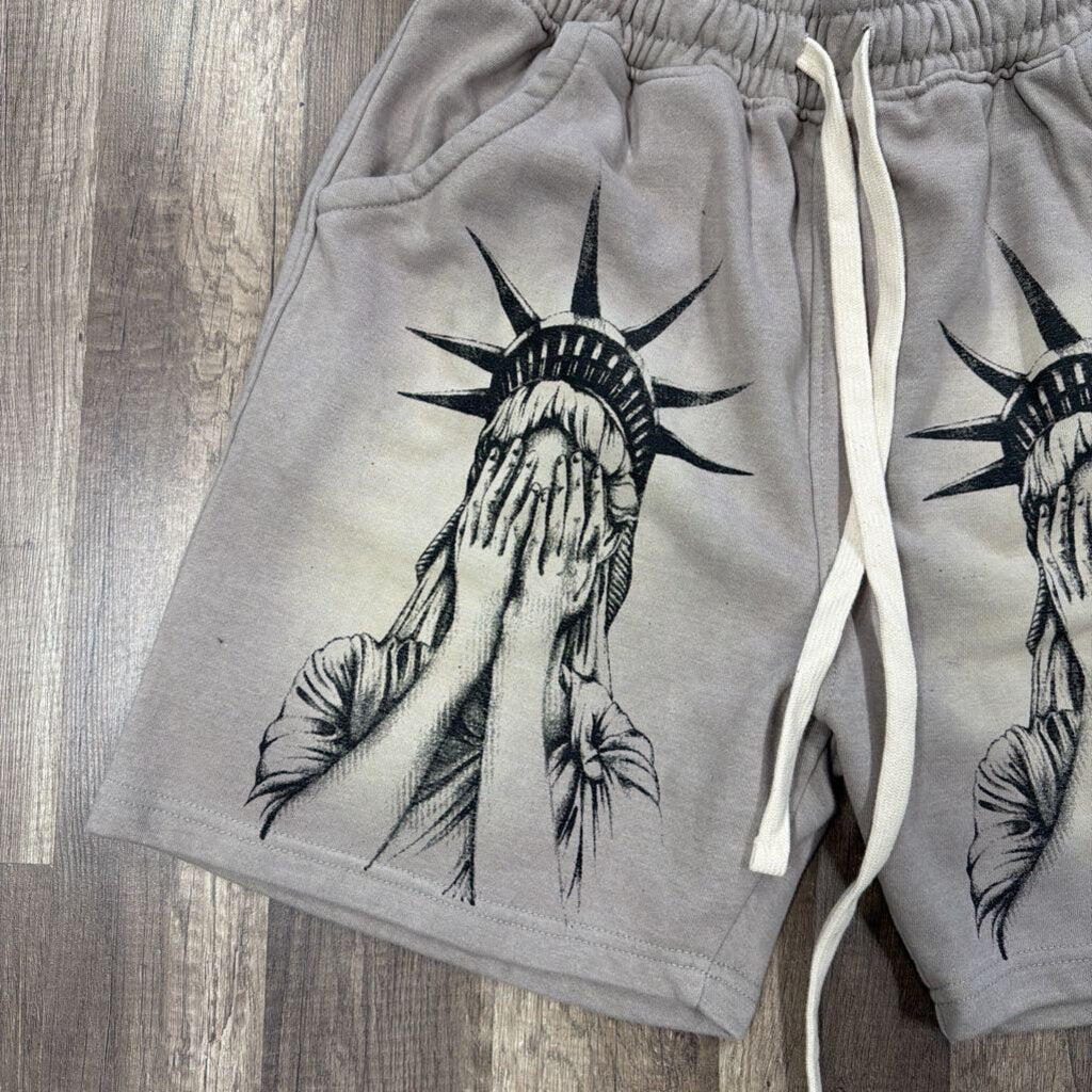 Saints Grey Liberty Shorts