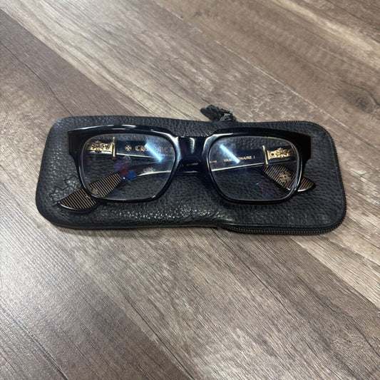 Chrome hearts glasses Vagillionaire 1 black gold