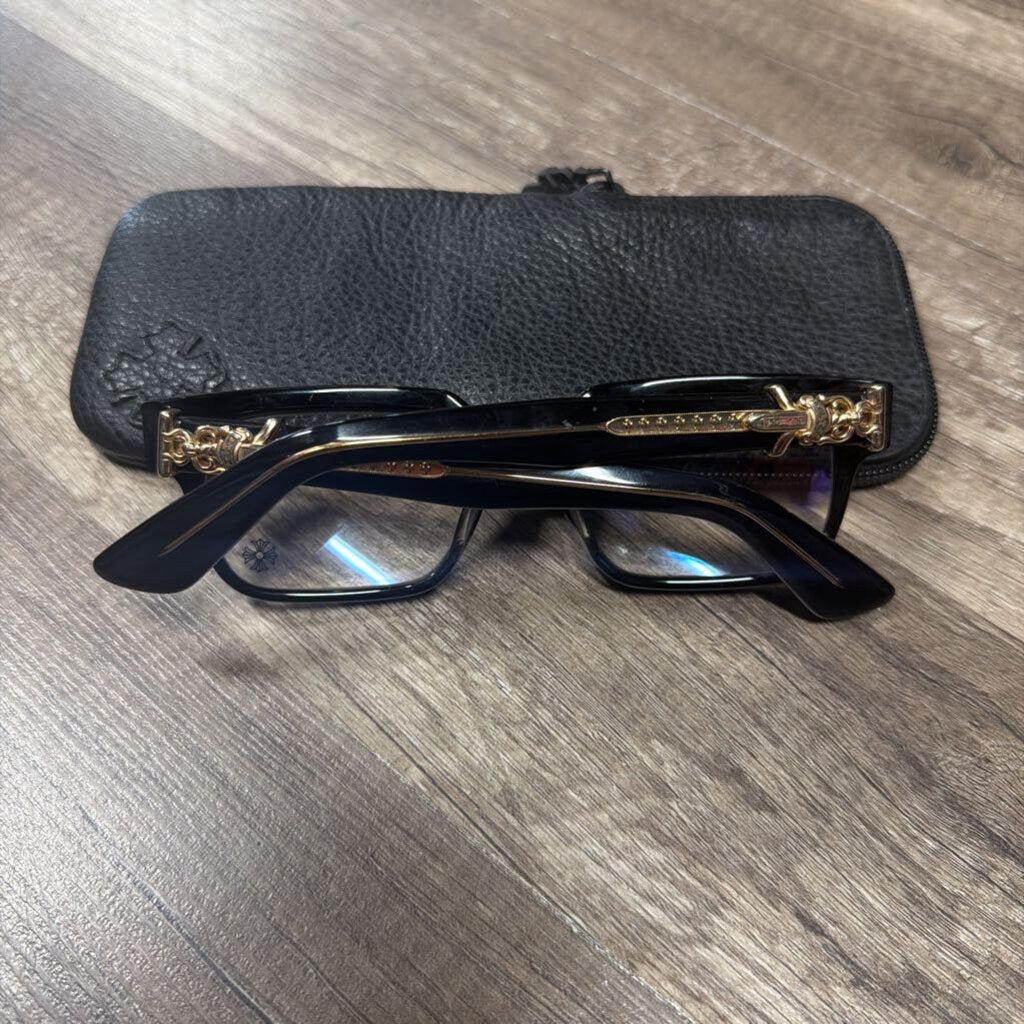 Chrome hearts glasses Vagillionaire 1 black gold