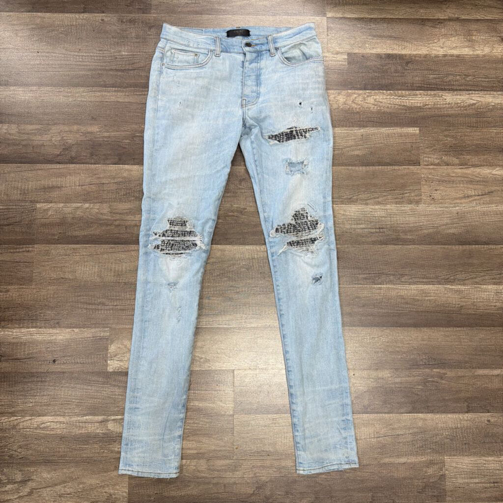 Amiri jean MX 1 black white patch