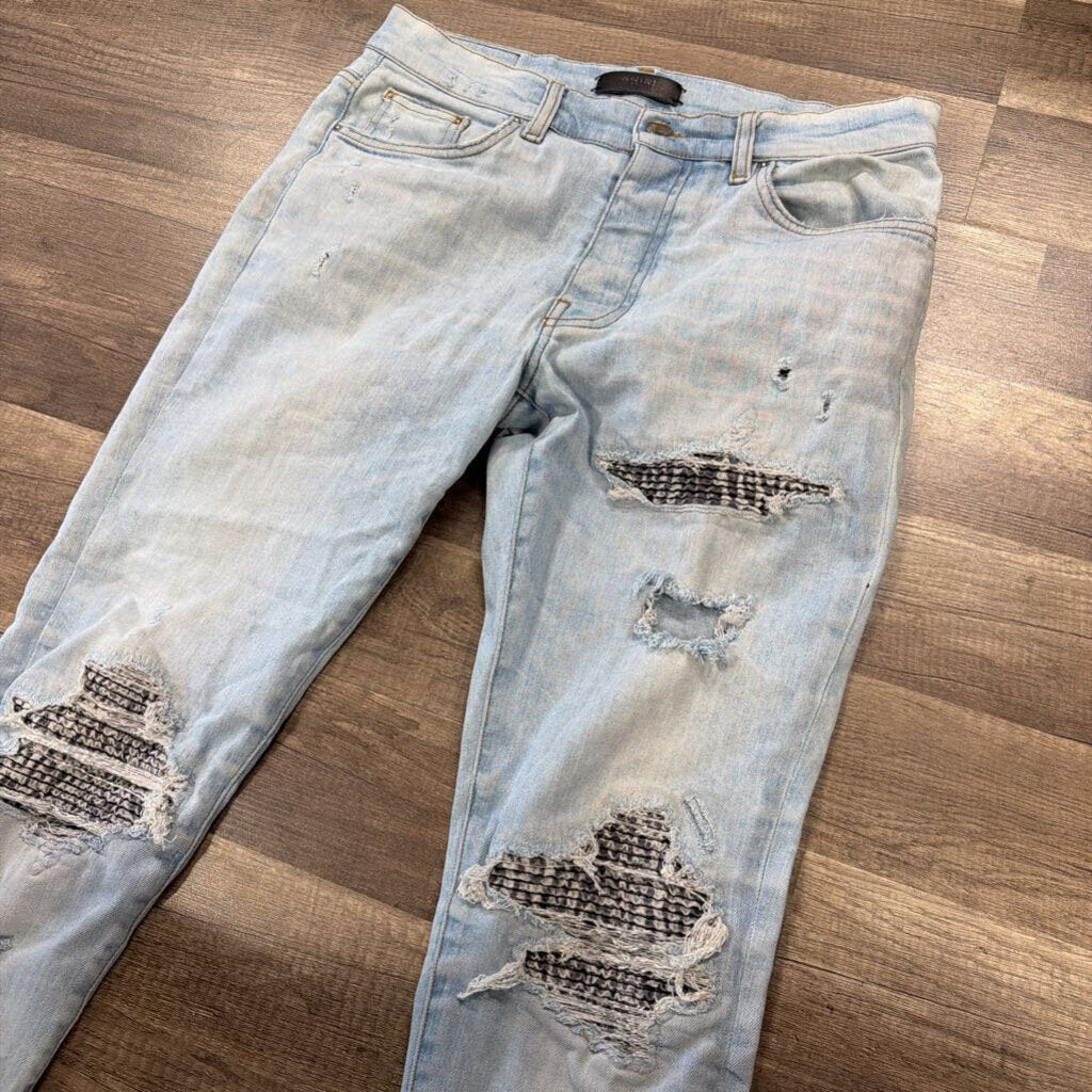Amiri jean MX 1 black white patch