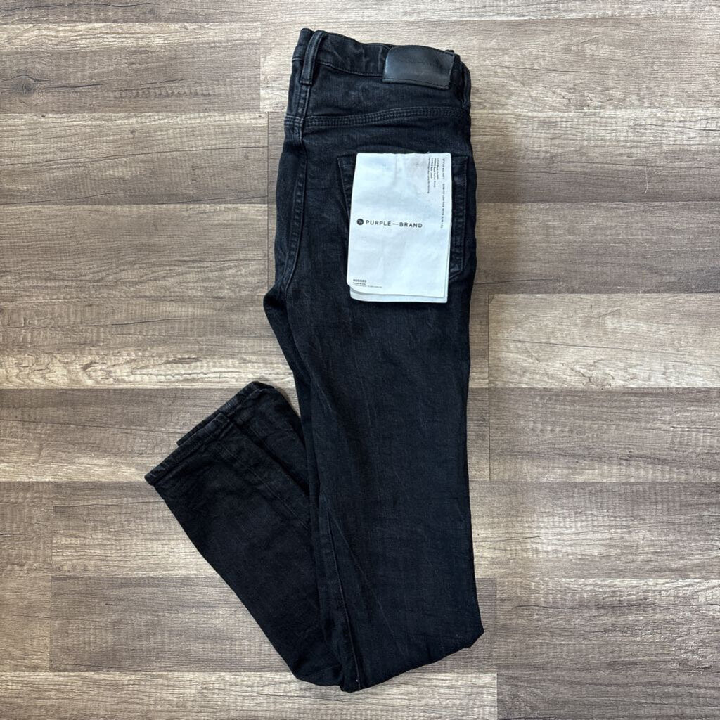 Purple Jean Plain Black