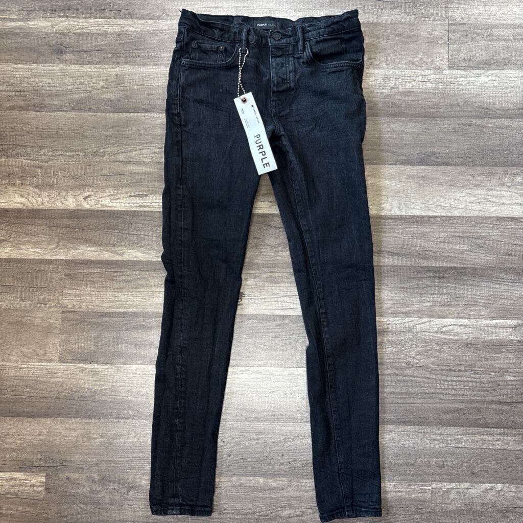 Purple Jean Plain Black