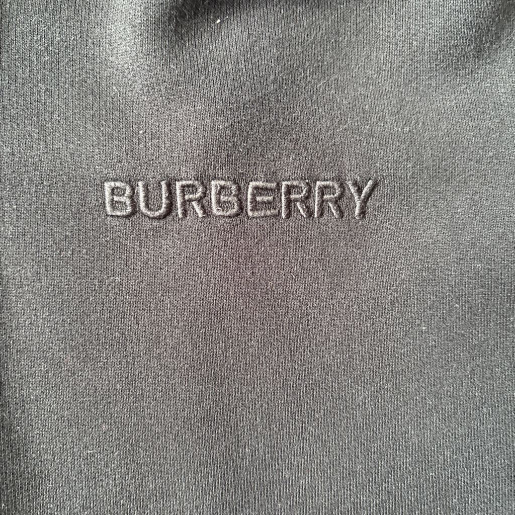 Burberry Checker Hood Zip Up Hoodie Black