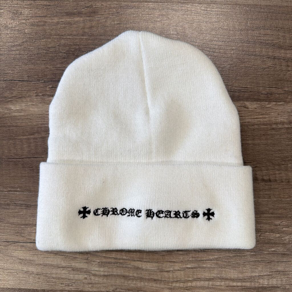 Chrome Hearts White Beanie