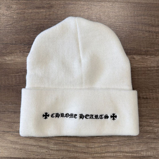 Chrome Hearts White Beanie