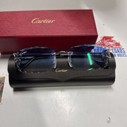 Cartier C Decor Glasses Blue Tint