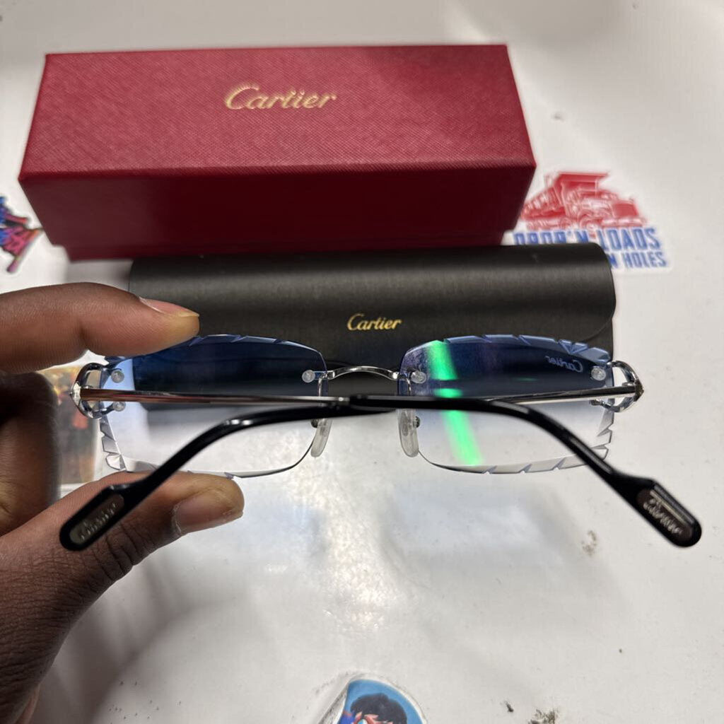 Cartier C Decor Glasses Blue Tint