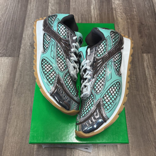 Bottega Veneta Orbit Silver Teal