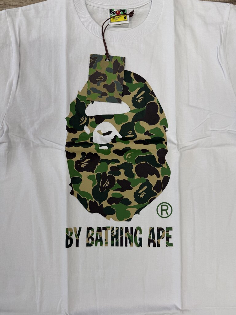 Bape shirt White green camo