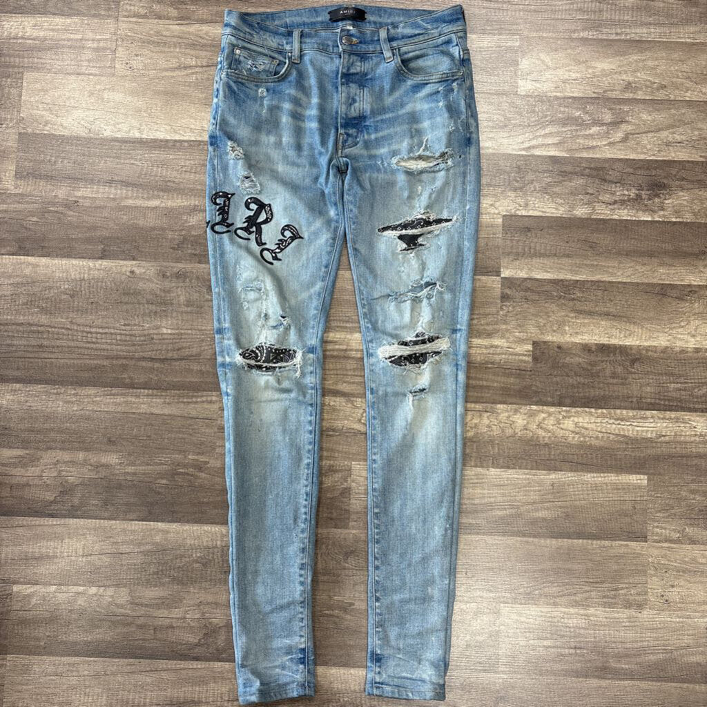 Amiri Jean bandana oblique logo
