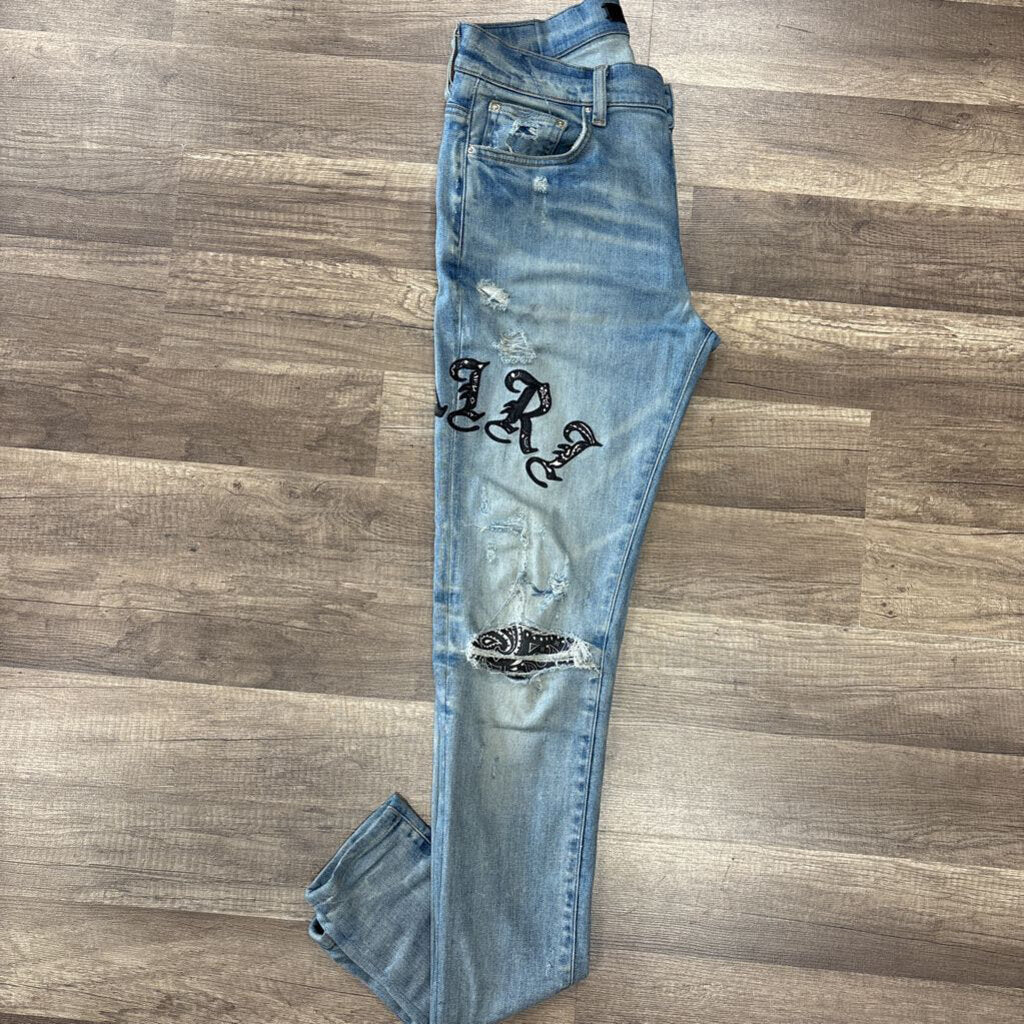 Amiri Jean bandana oblique logo