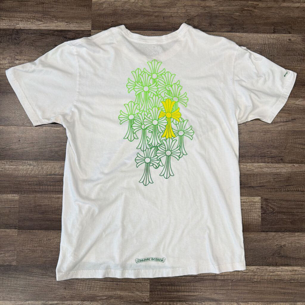 Chrome hearts white pocket green multi cross