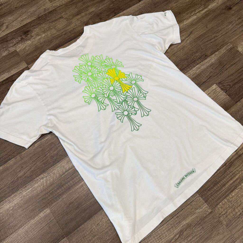 Chrome hearts white pocket green multi cross
