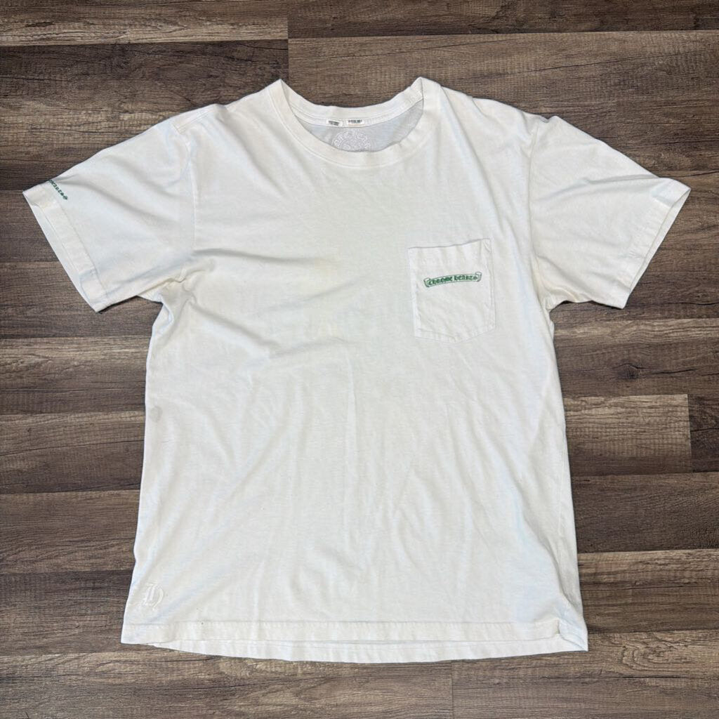Chrome hearts white pocket green multi cross