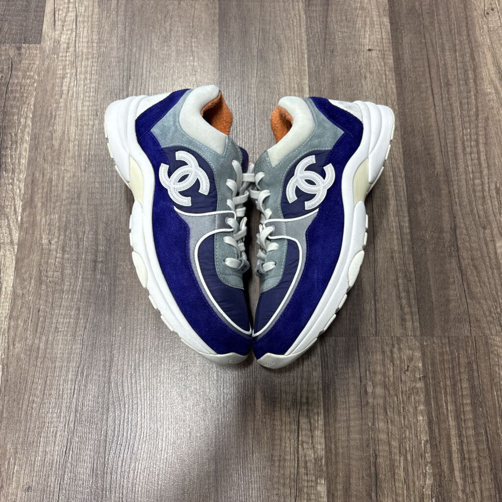 Chanel trainer blue grey orange (no box)