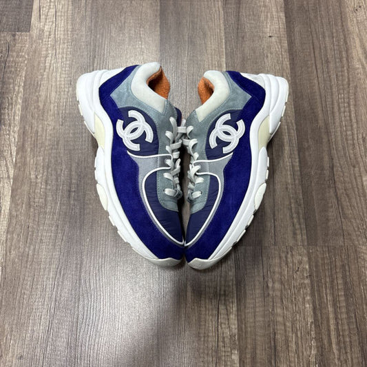 Chanel trainer blue grey orange (no box)