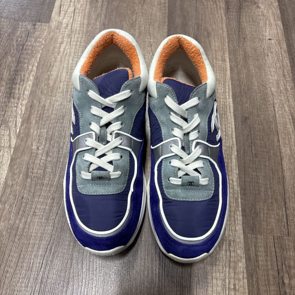 Chanel trainer blue grey orange (no box)