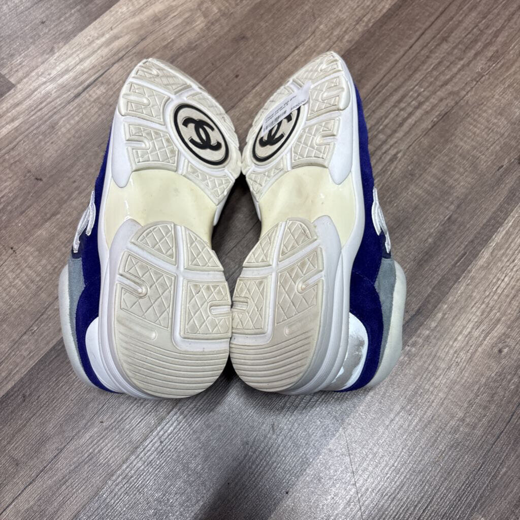 Chanel trainer blue grey orange (no box)