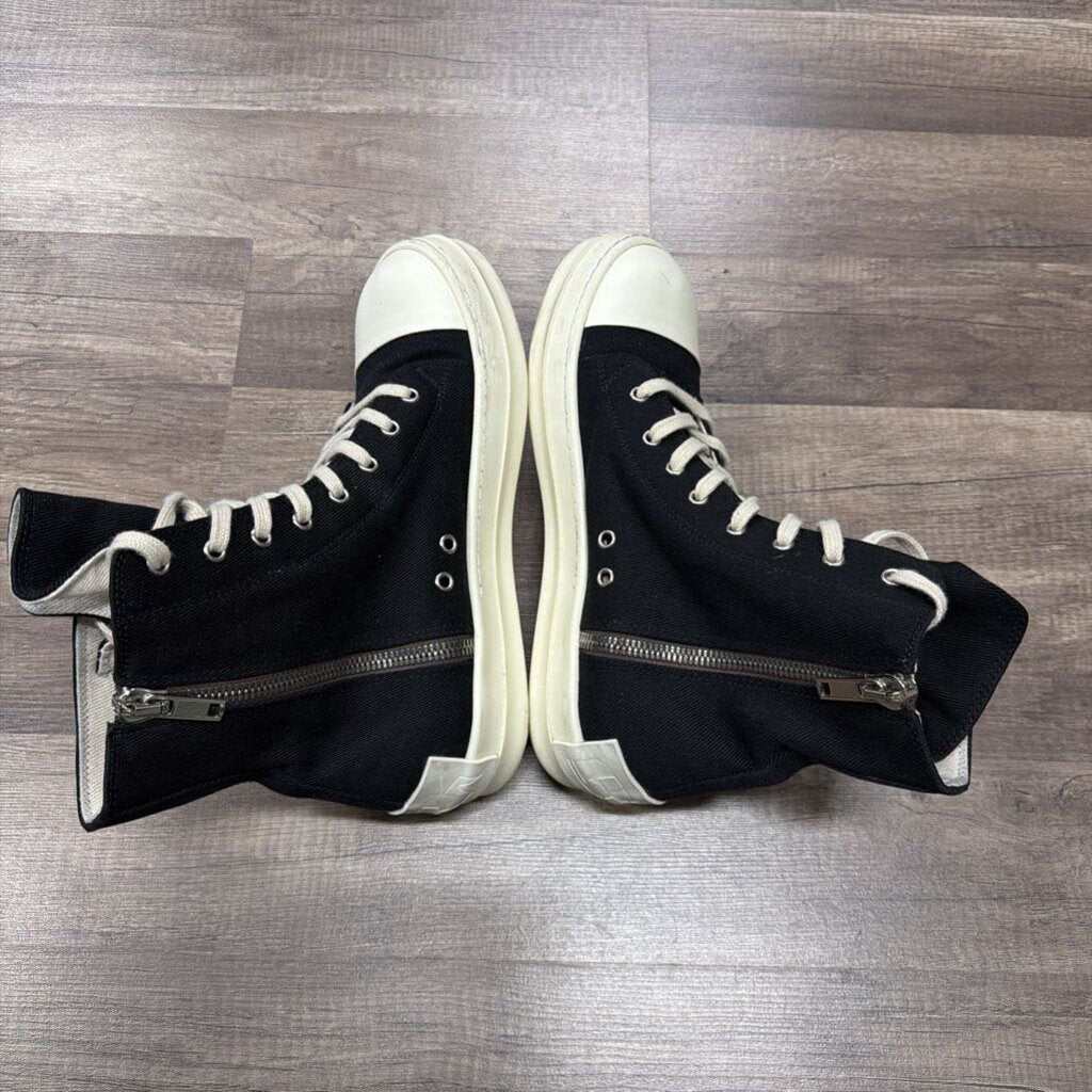 Rick owens hi top ramone black zipper